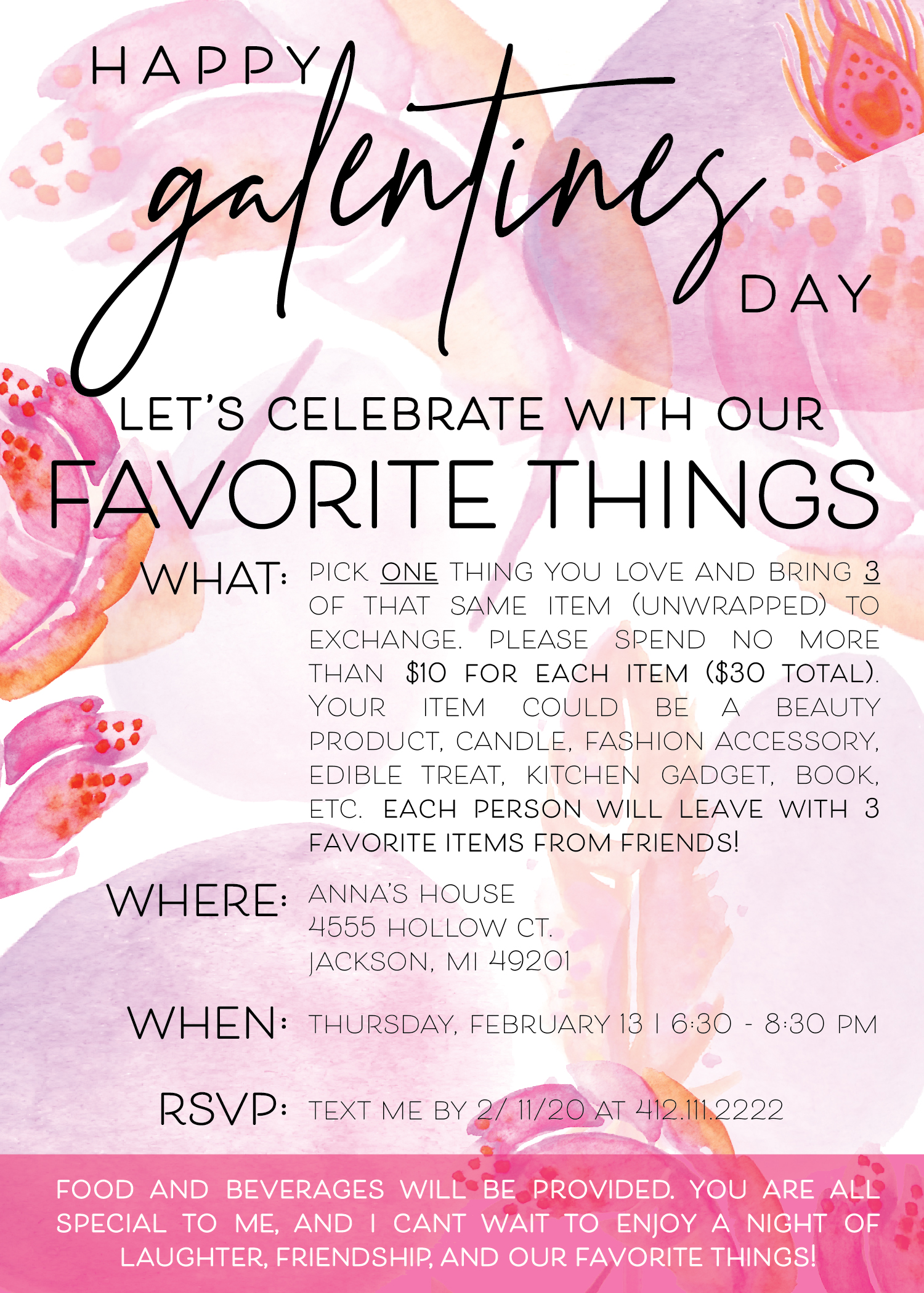 Galentine’s Party Favorite Things Edition